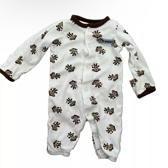 Lot Of 6 Footie Pajamas Size 0-3 Months 2 Way Zipper - Picture 7 of 7